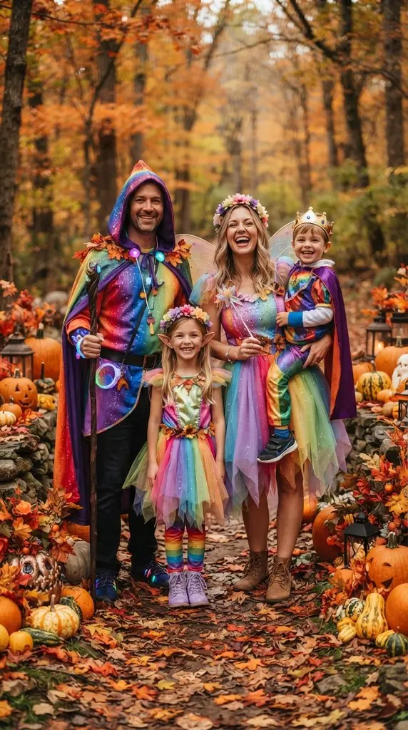 Family wearing colorful Hallowee… 202609071057