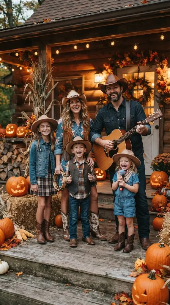 Family wearing cowboy hats 202609071057