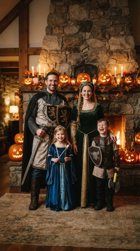 Family wearing medieval Hallowee… 202609071059