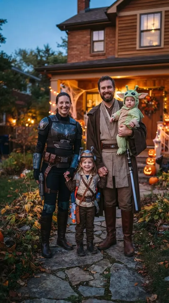 Family wearing space costumes 202609071258