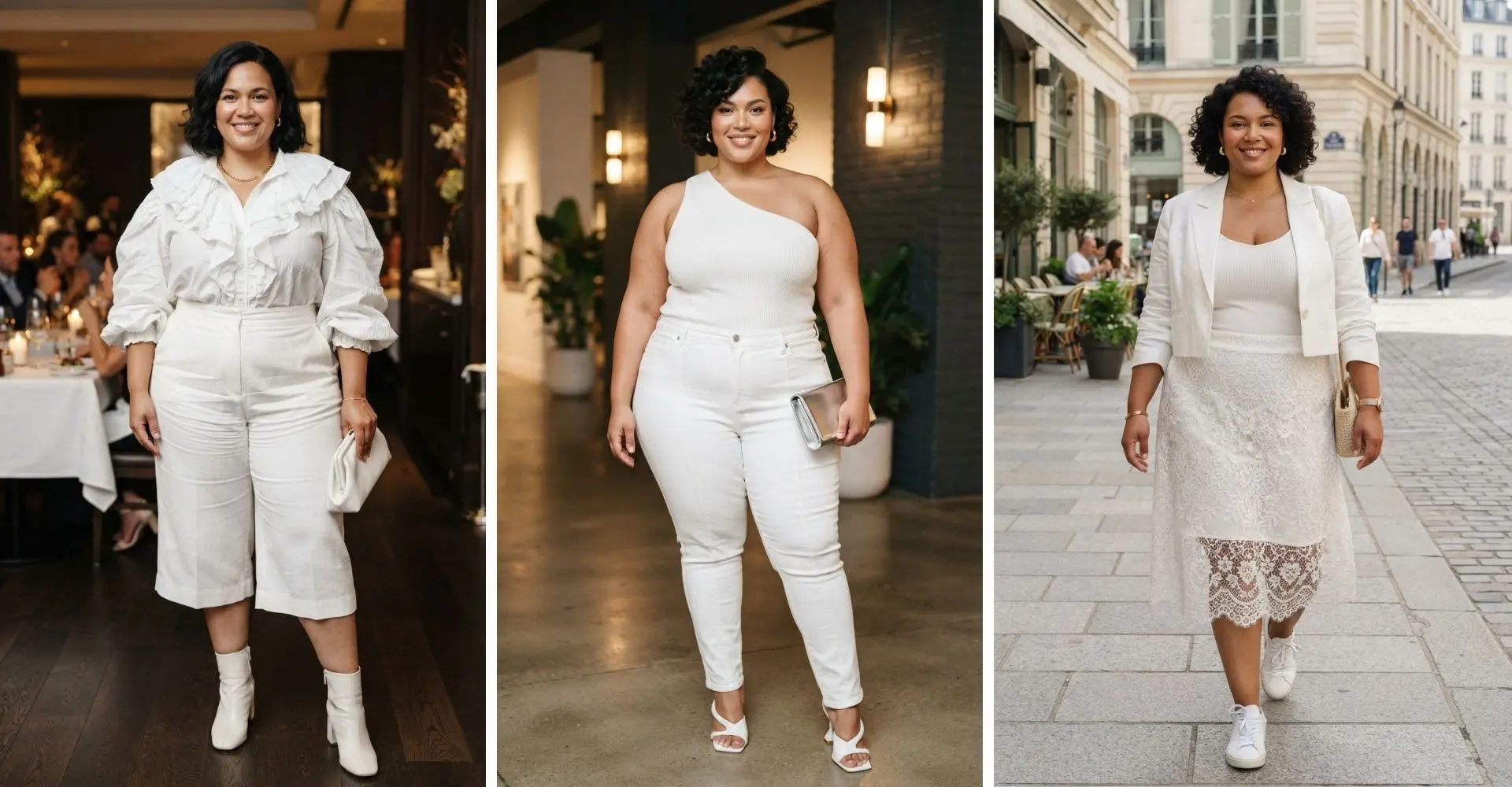 Plus Size All White Outfits