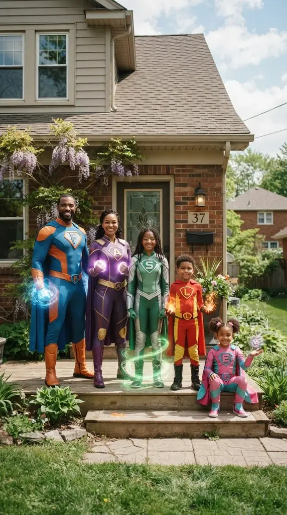 Superheroes standing in front of… 202609071059