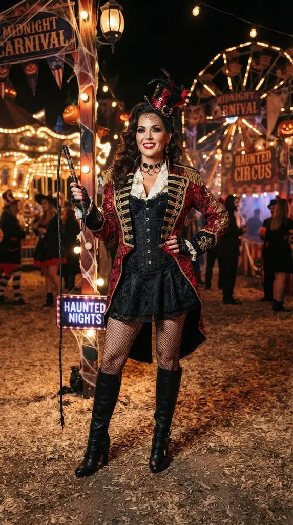Woman dressed as ringmaster 202609071015