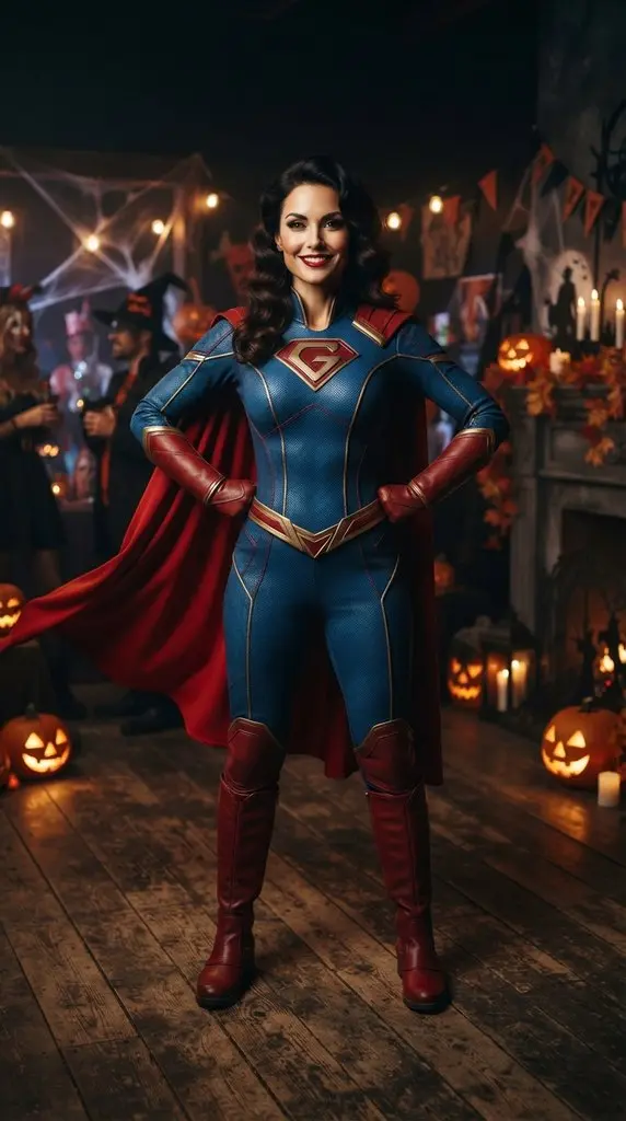Woman in superhero costume 202609071015