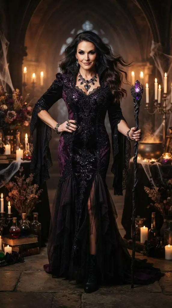 Woman posing as dark sorceress 202609071015