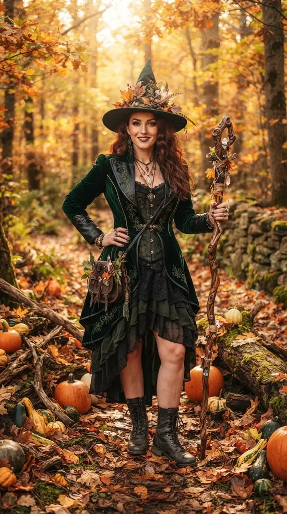 Woman posing as forest witch 202609071014