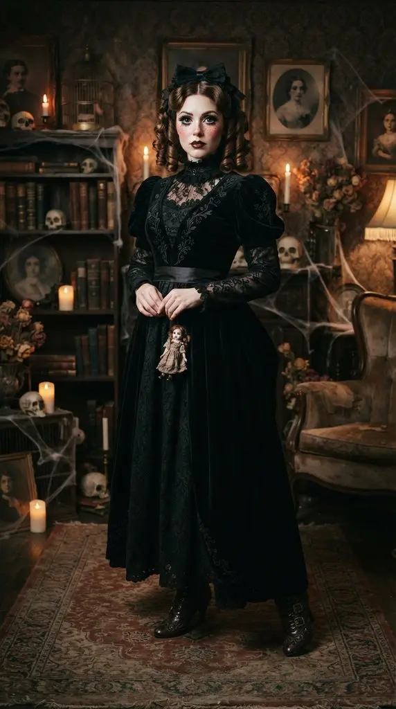Woman posing as haunted doll 202609071015