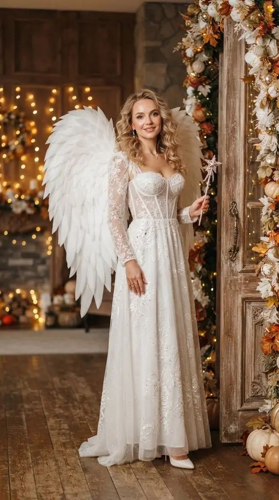 Woman posing in angel costume 202609071014