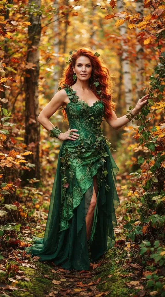 Woman posing in autumn foliage 202609071015