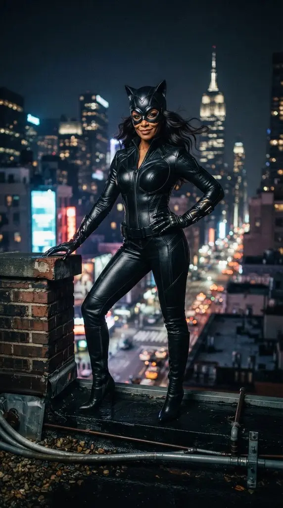 Woman posing in cat costume 202609071014
