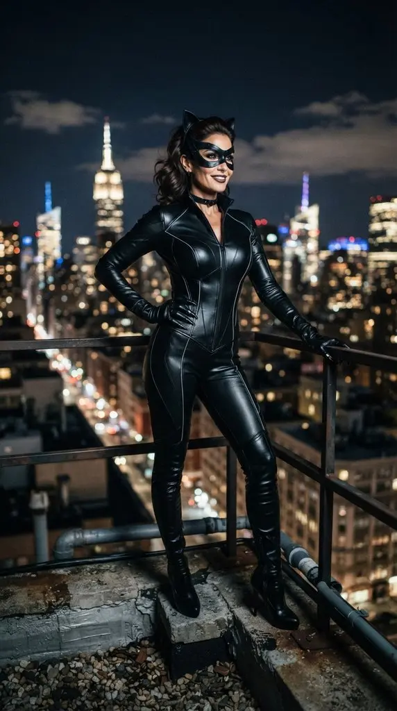 Woman posing in cat costume 202609071015