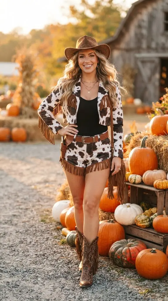 Woman posing with Halloween pump… 202609071015