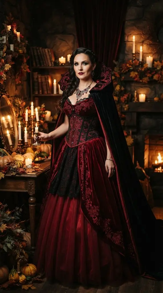 Woman wearing gothic costume posing 202609071015