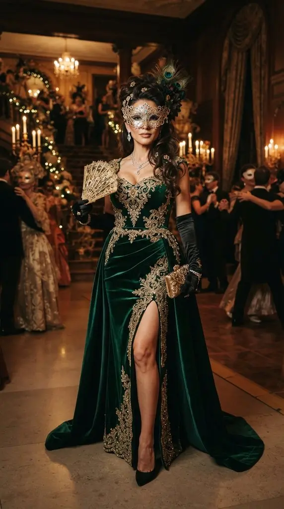 Woman wearing masquerade costume 202609071014