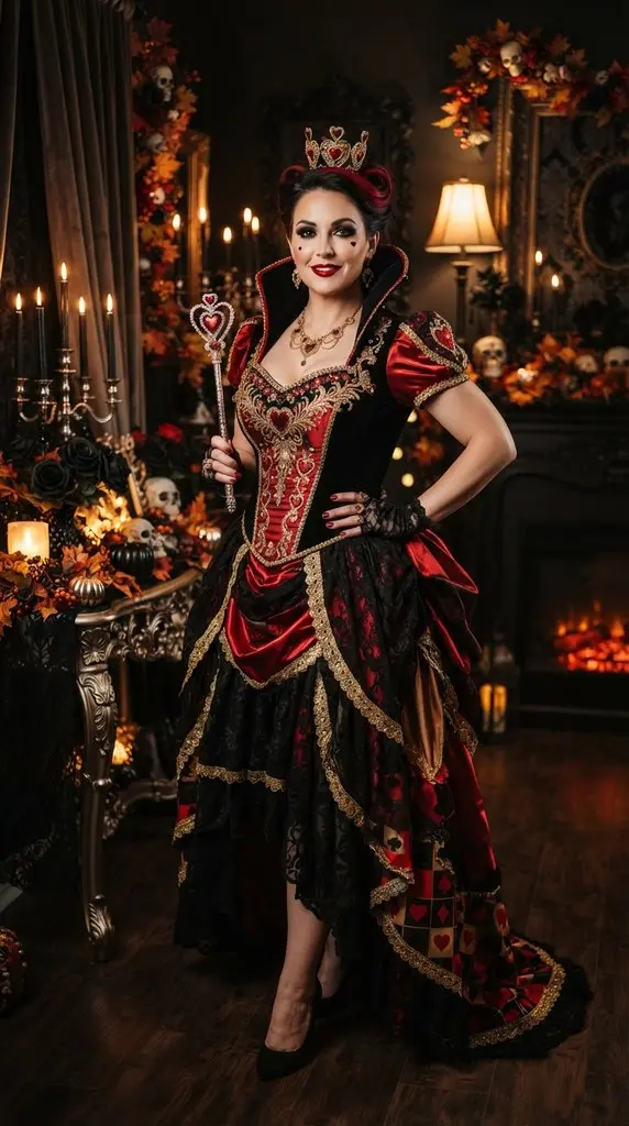 Woman wearing queen costume 202609071014