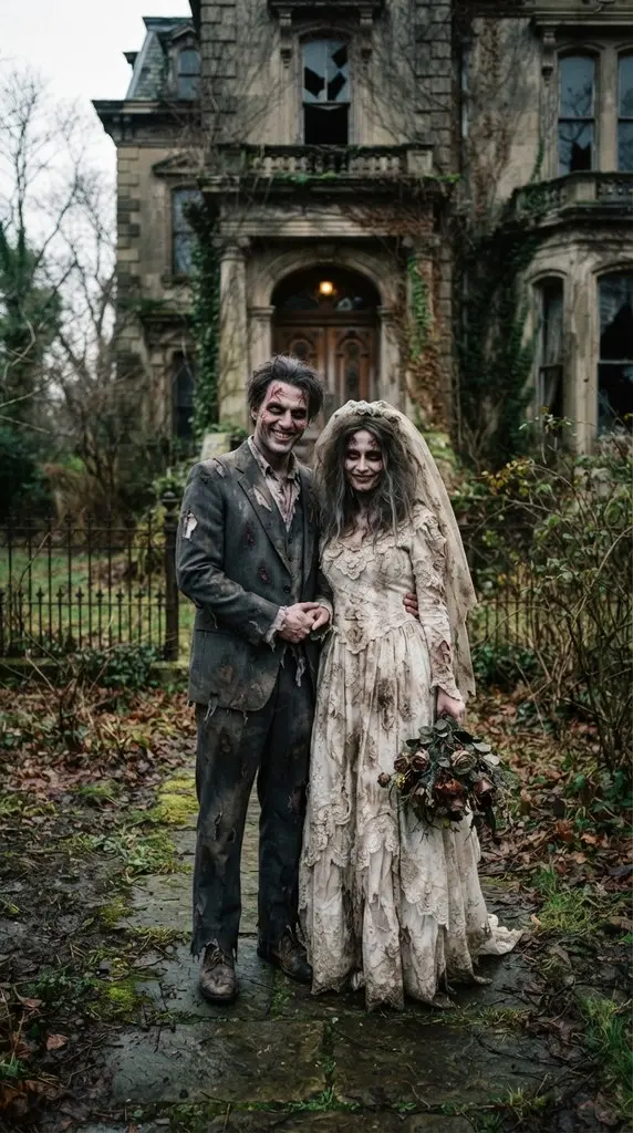 Zombie couple posing outside man… 202609071036