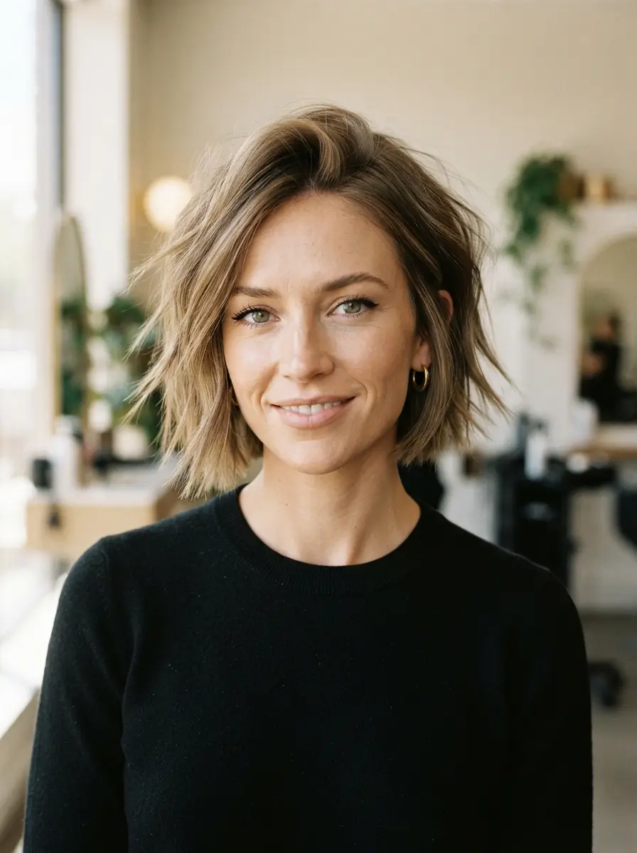 23 Choppy Bob Hairstyles for Fine Hair 5 choppy bob hairstyles for fine hair 519
