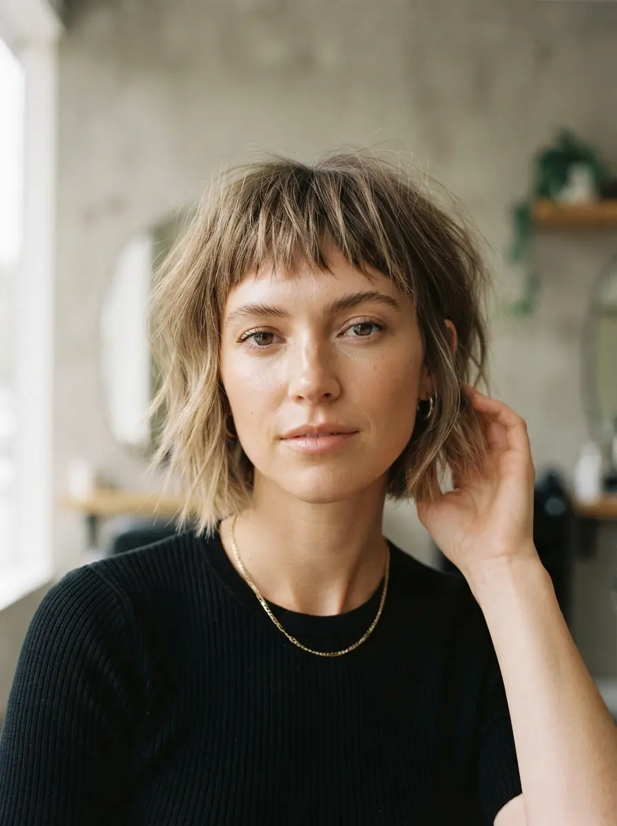 23 Choppy Bob Hairstyles for Fine Hair 12 choppy bob hairstyles for fine hair 526