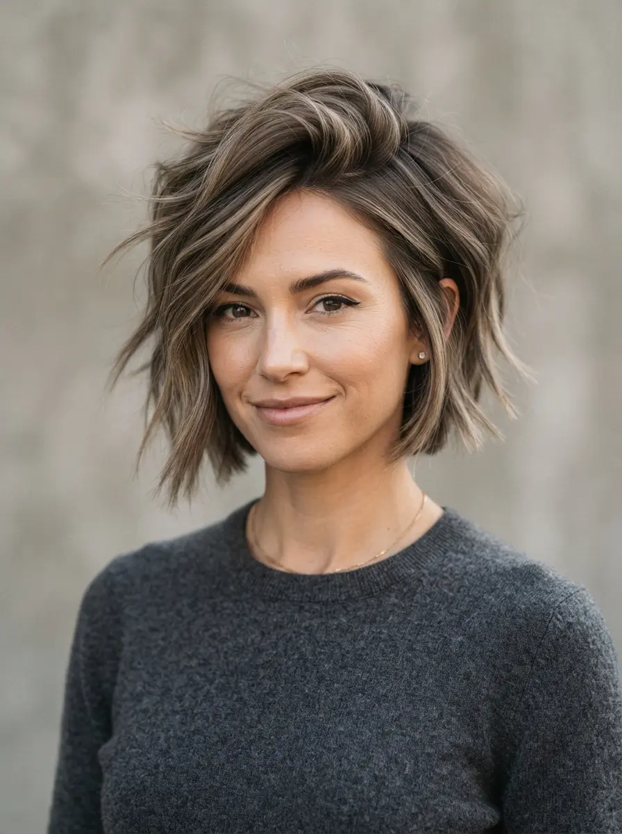 23 Choppy Bob Hairstyles for Fine Hair 21 choppy bob hairstyles for fine hair 535