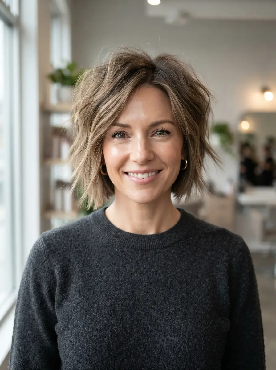 23 Choppy Bob Hairstyles for Fine Hair for Fuller, Bouncier Hair 6 choppy bob hairstyles for fine hair 543