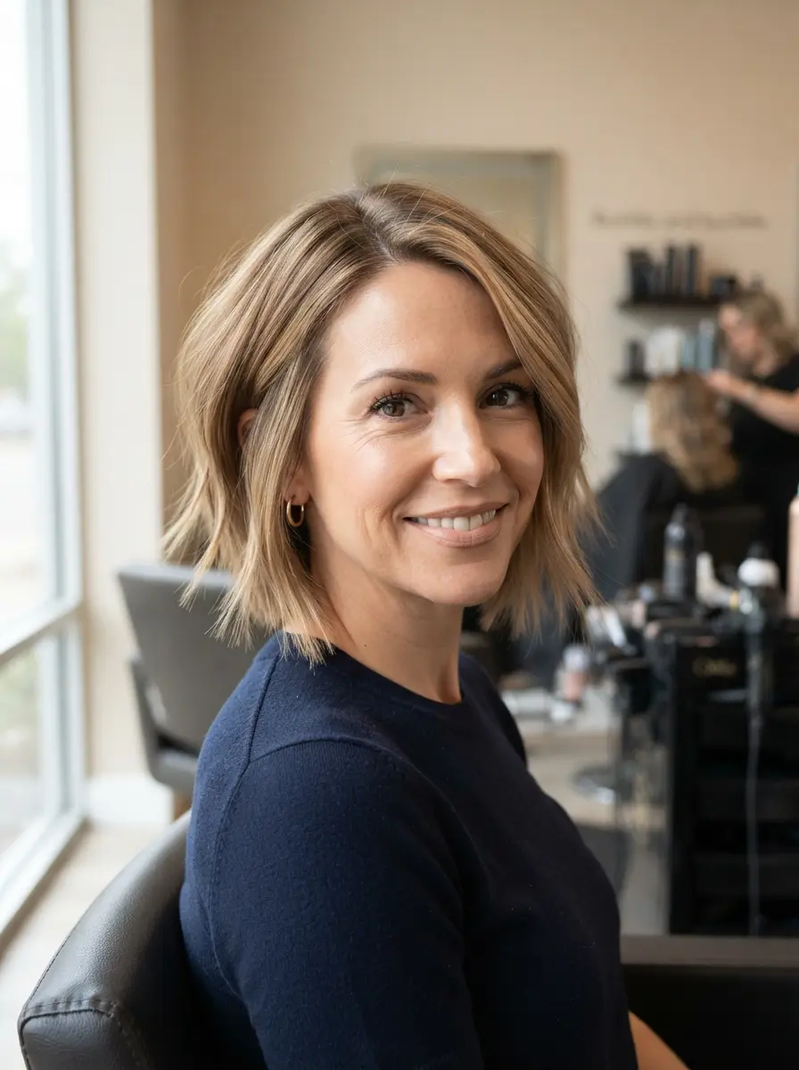 23 Choppy Bob Hairstyles for Fine Hair for Fuller, Bouncier Hair 24 choppy bob hairstyles for fine hair 561