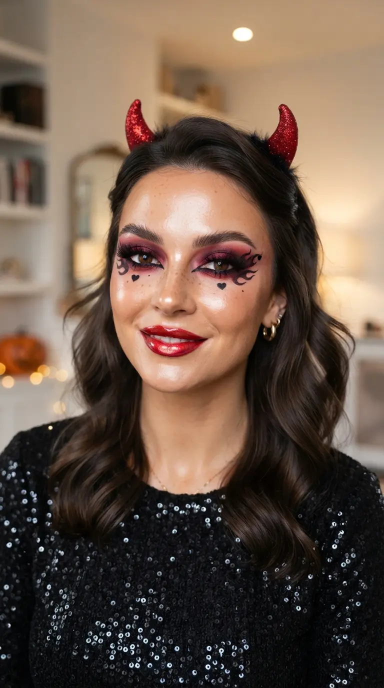 33 Dreamy Cute Halloween Makeup Looks Ideas for a Dramatic Showstopper Style 33 dreamy cute halloween makeup looks ideas 3310