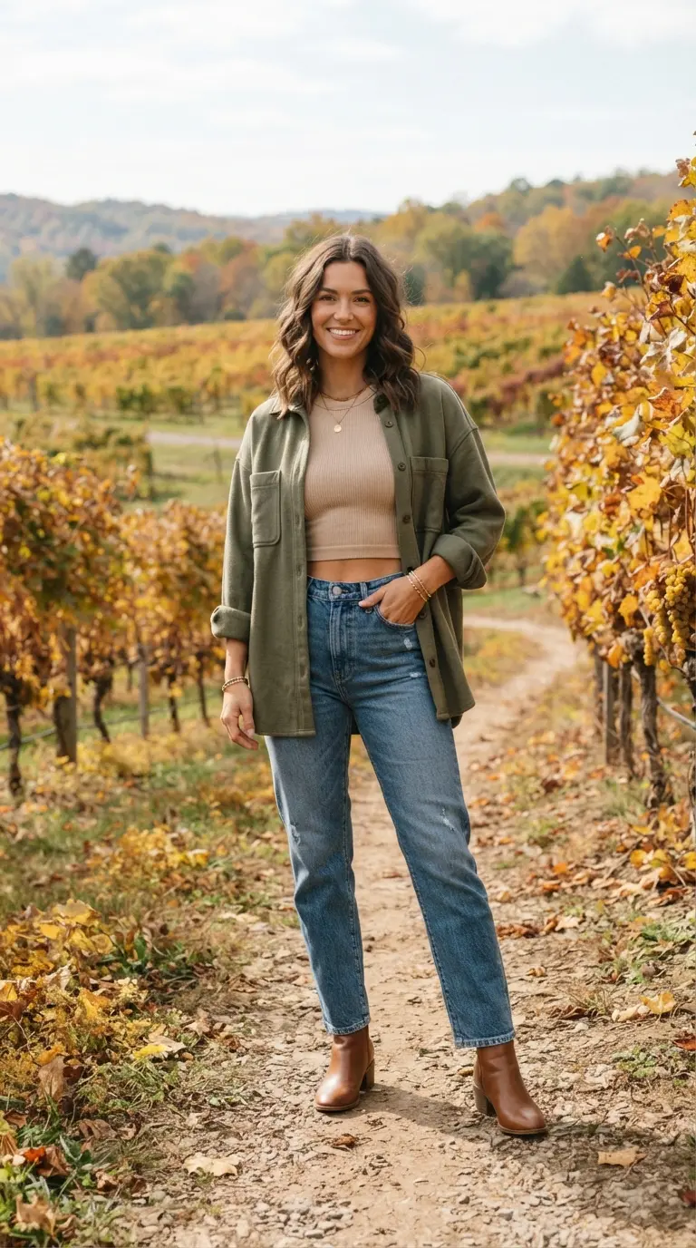 20 Fall Winery Outfits for a Chic, Cozy & Picture-Perfect Wine Country Day 19 fall winery outfits 2856