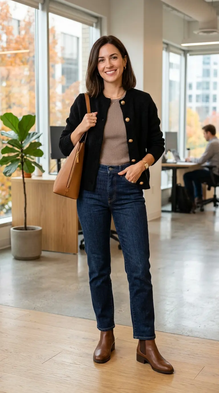 17 Fall Work Outfits for Women to Look Polished, Cozy & Office-Ready 4 fall work outfits for women to look polished 2861