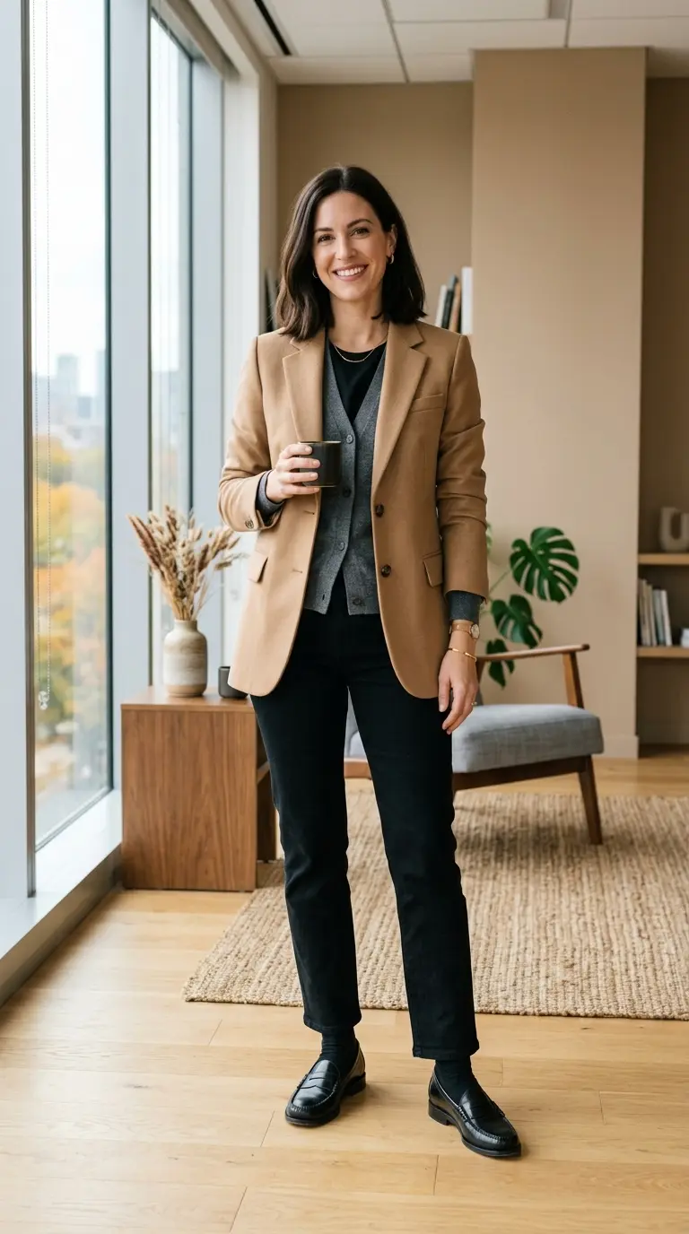 17 Fall Work Outfits for Women to Look Polished, Cozy & Office-Ready 17 fall work outfits for women to look polished 2874