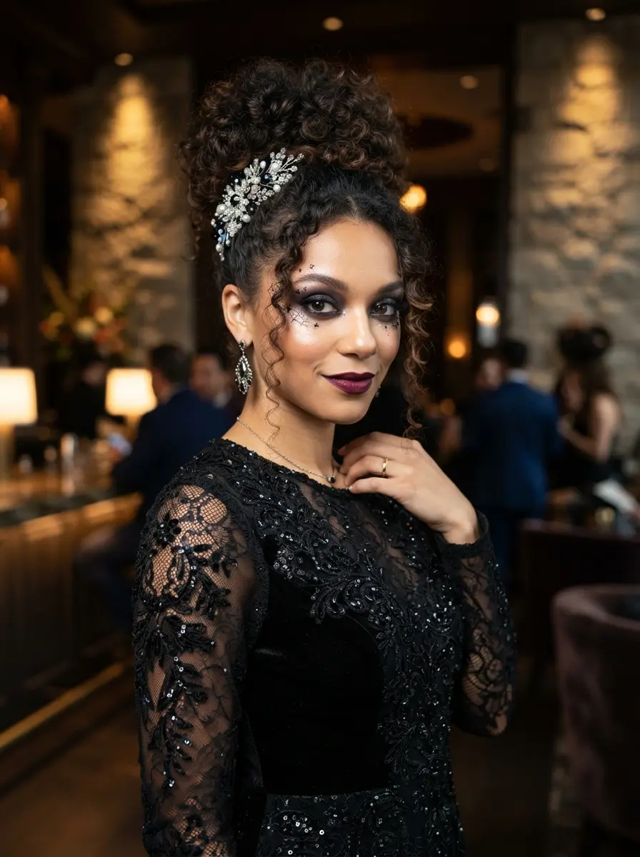 30 Trending Halloween Hairstyles for Curly Hair Perfect for a Girly Glam Style 3 halloween hairstyles for short hair 3519
