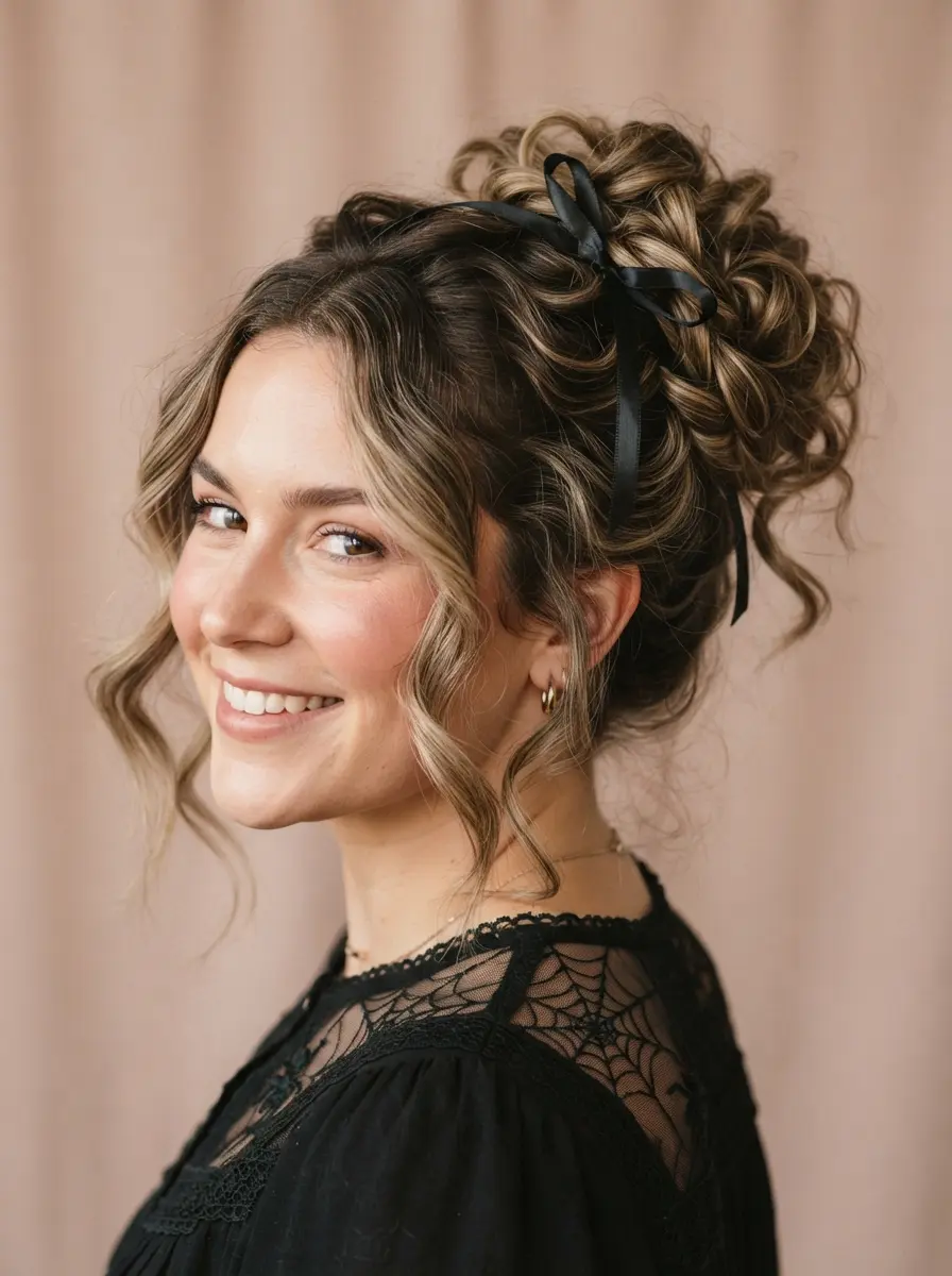 26 Halloween Updos Hairstyles Ideas for a Girly Glam Style 5 halloween updos hairstyles 3432