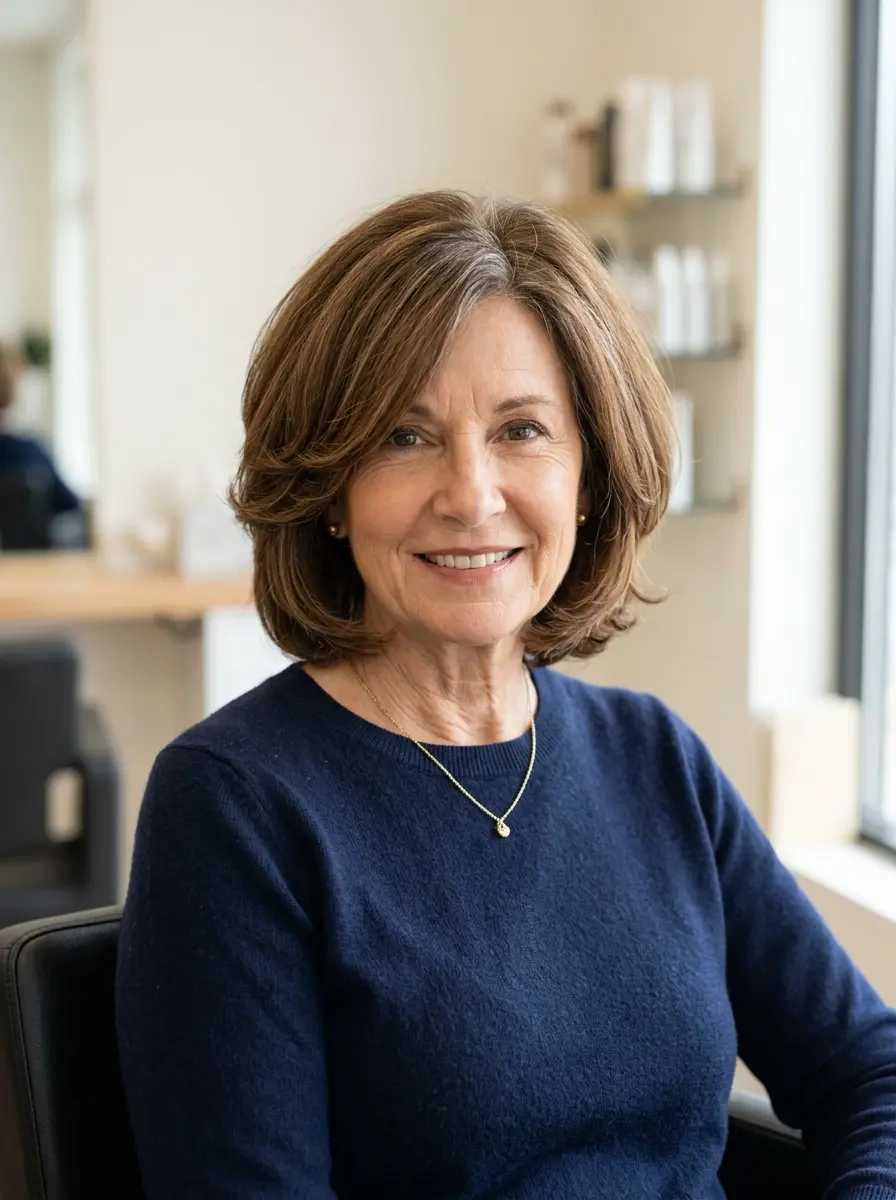 21 Layered Bob Haircuts for Women Over 60 That Look Fresh and Full 2 layered bob haircuts for women over 60 639