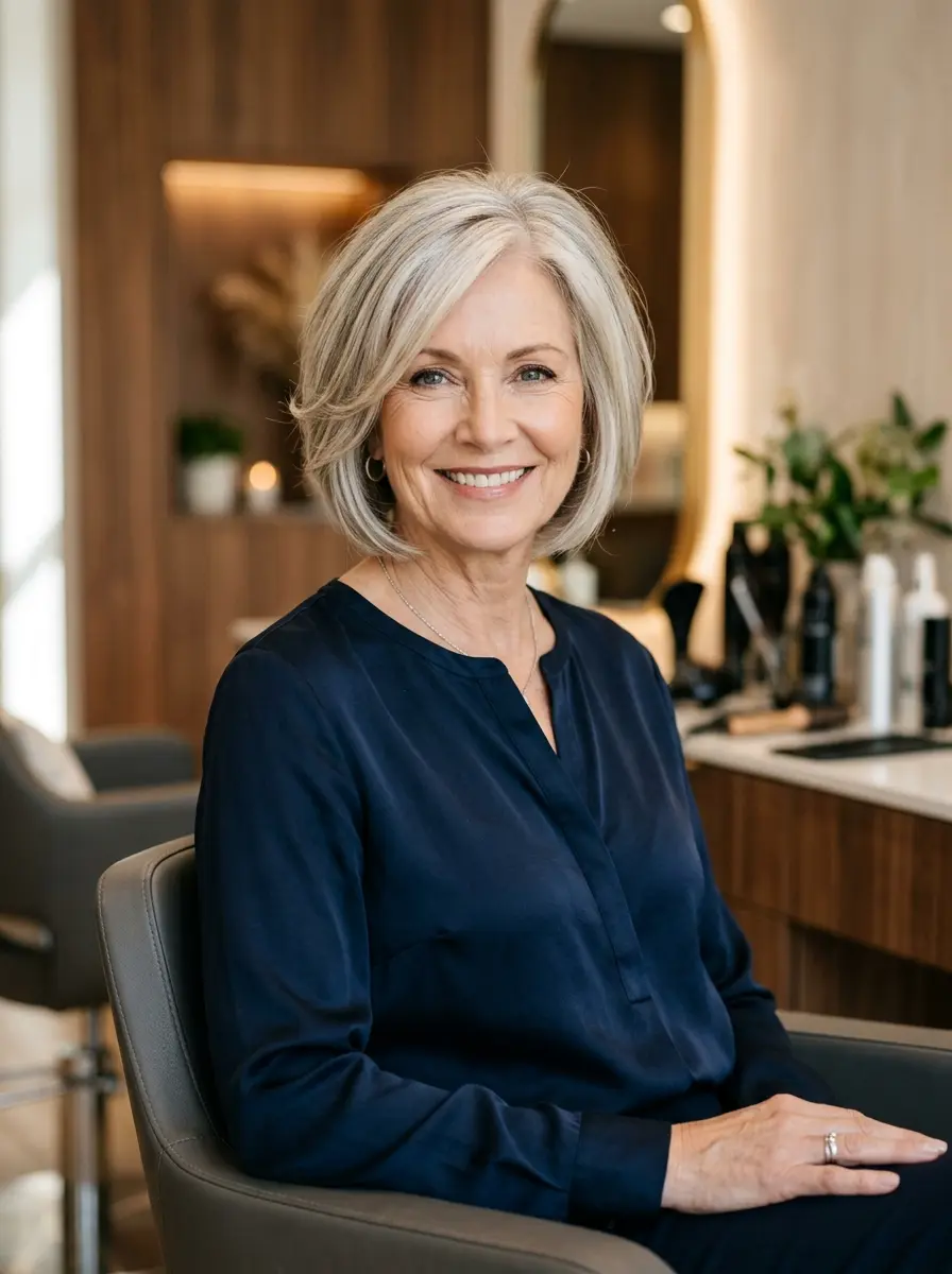 layered bob hairstyles for older women 660