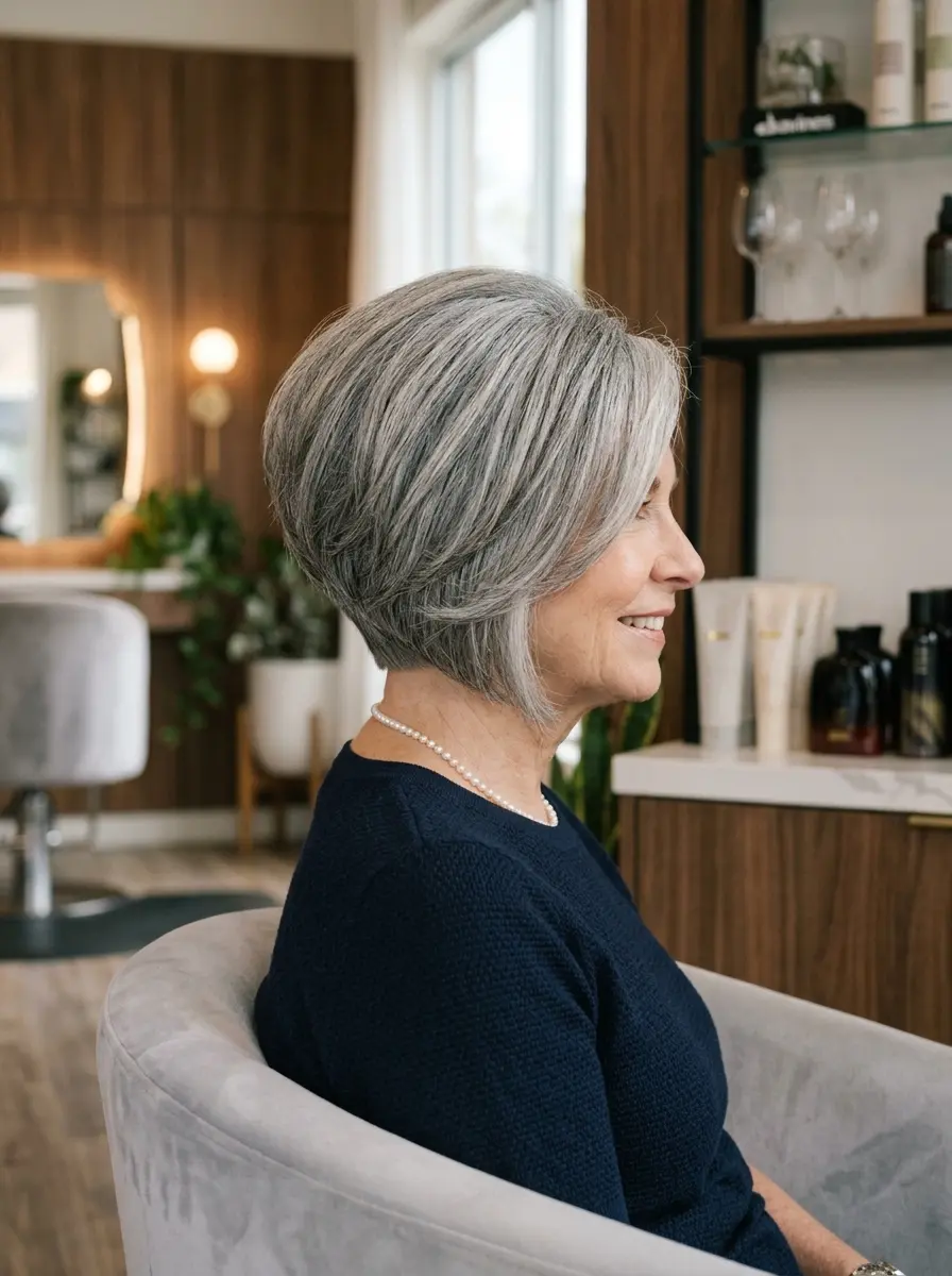 layered bob hairstyles for older women 662