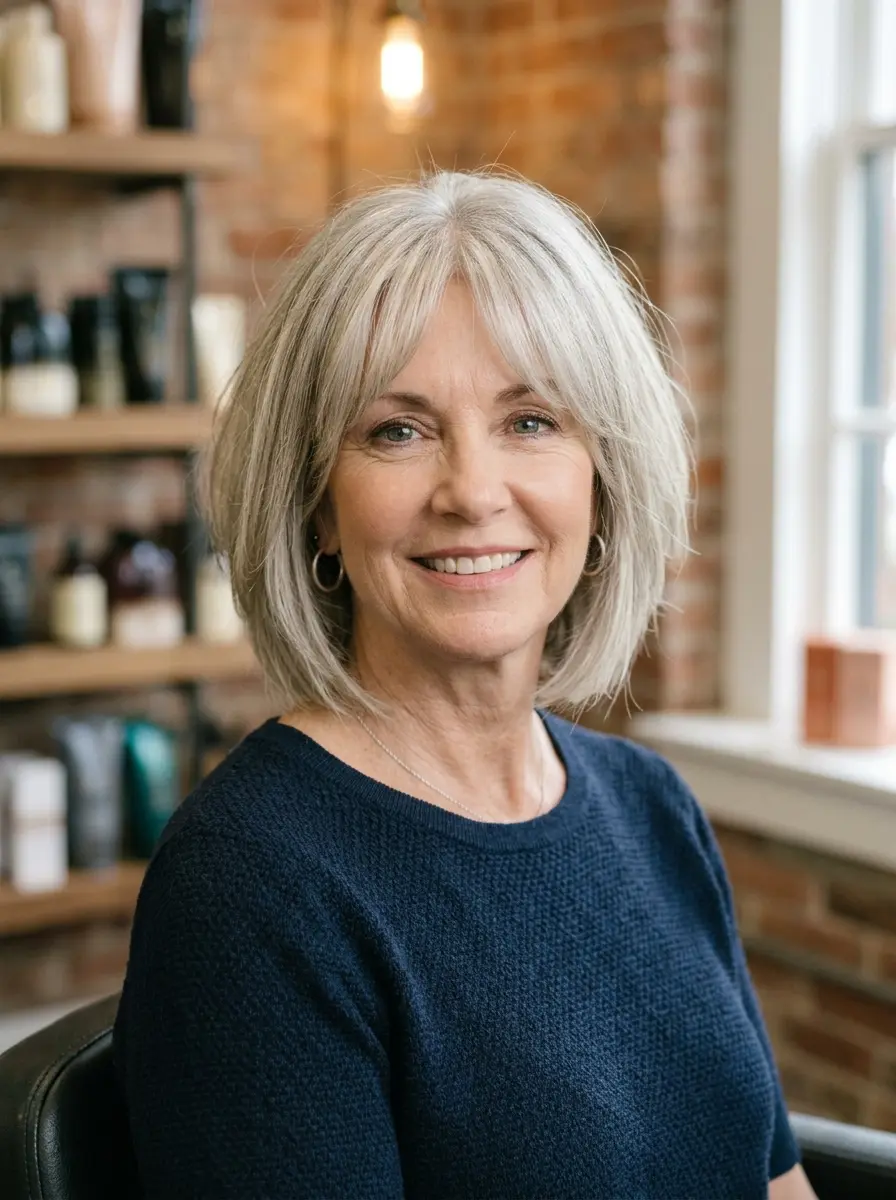 layered bob hairstyles for older women 667