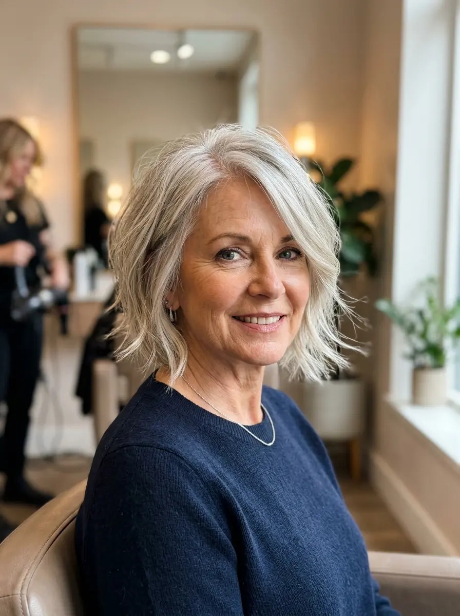layered bob hairstyles for older women 670