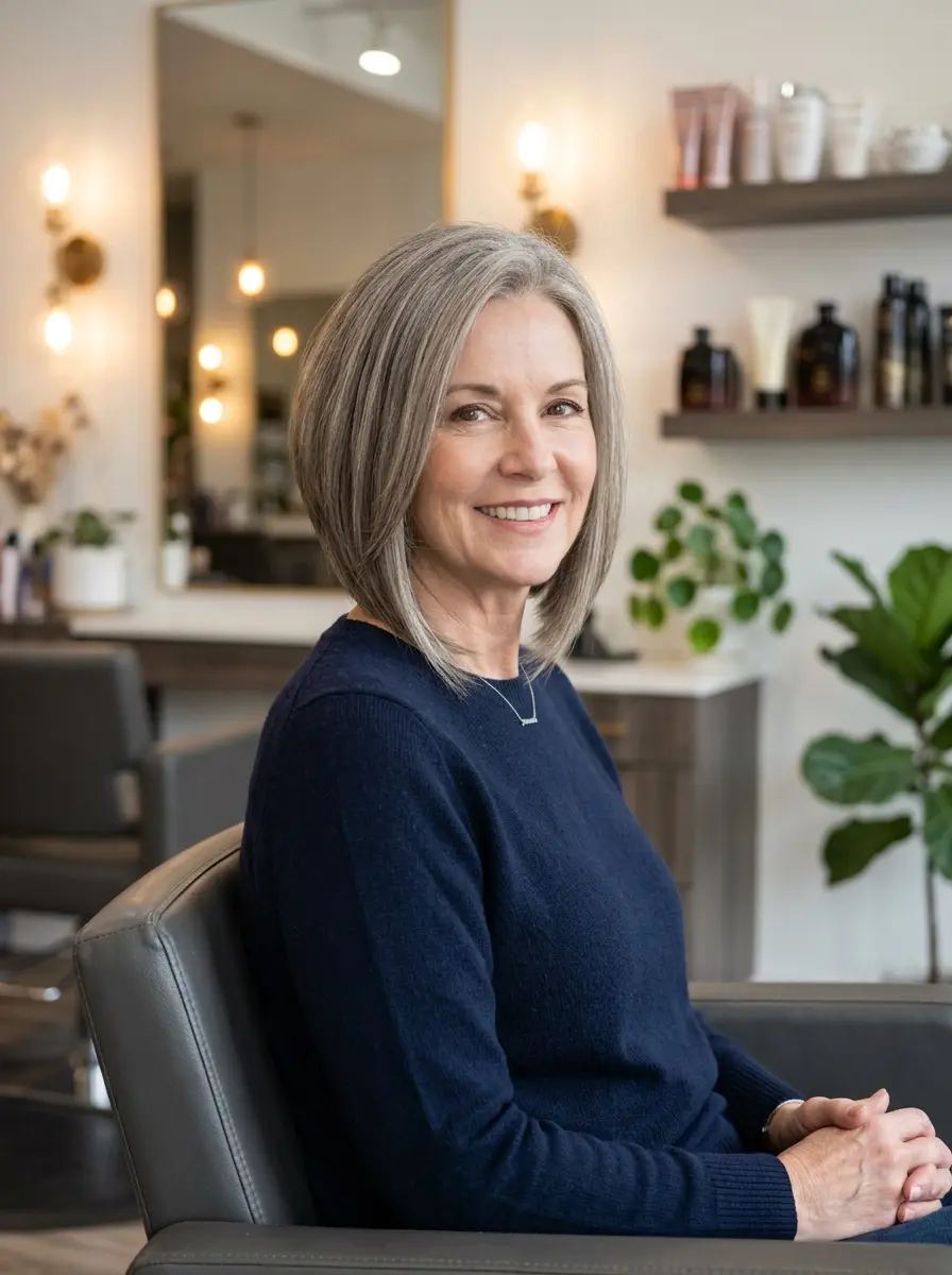 layered bob hairstyles for older women 674