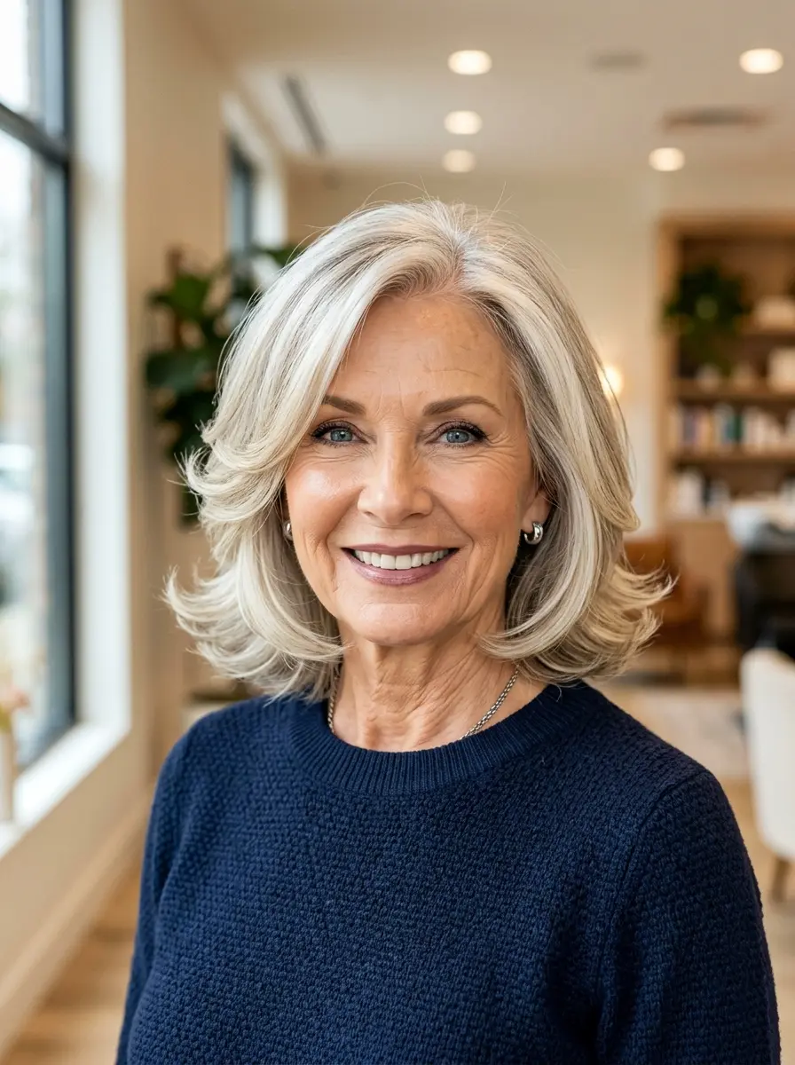 layered bob hairstyles for older women 679