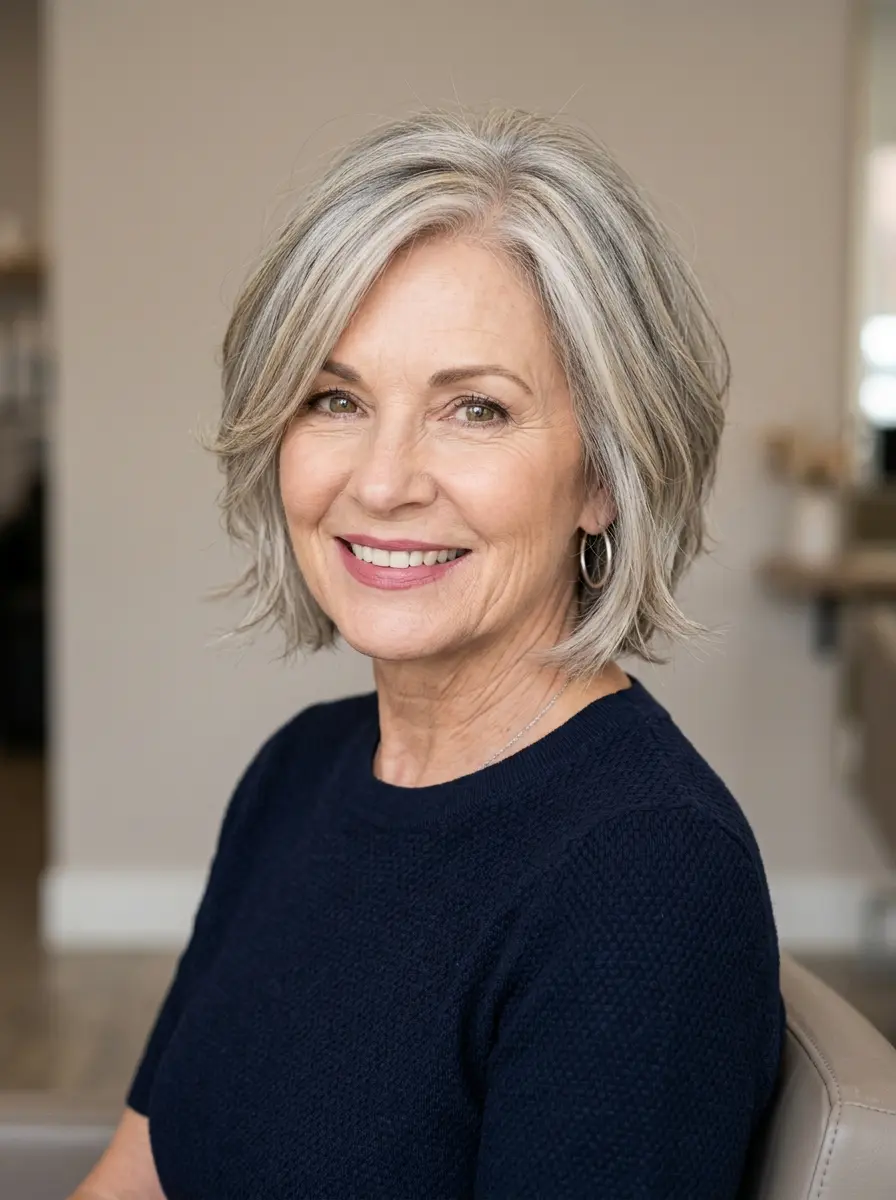 18 Low-Maintenance Choppy Bob Hairstyles for Women Over 60 9 low maintenance choppy bob hairstyles for women ov 485