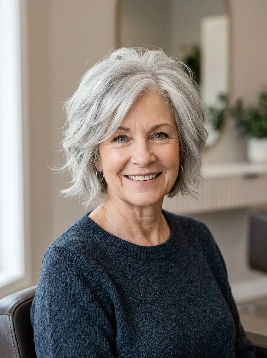 18 Low-Maintenance Choppy Bob Hairstyles for Women Over 60 13 low maintenance choppy bob hairstyles for women ov 489