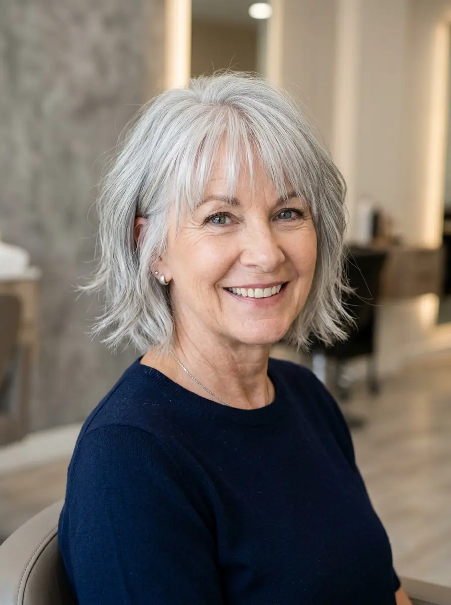 18 Low-Maintenance Choppy Bob Hairstyles for Women Over 60 17 low maintenance choppy bob hairstyles for women ov 493