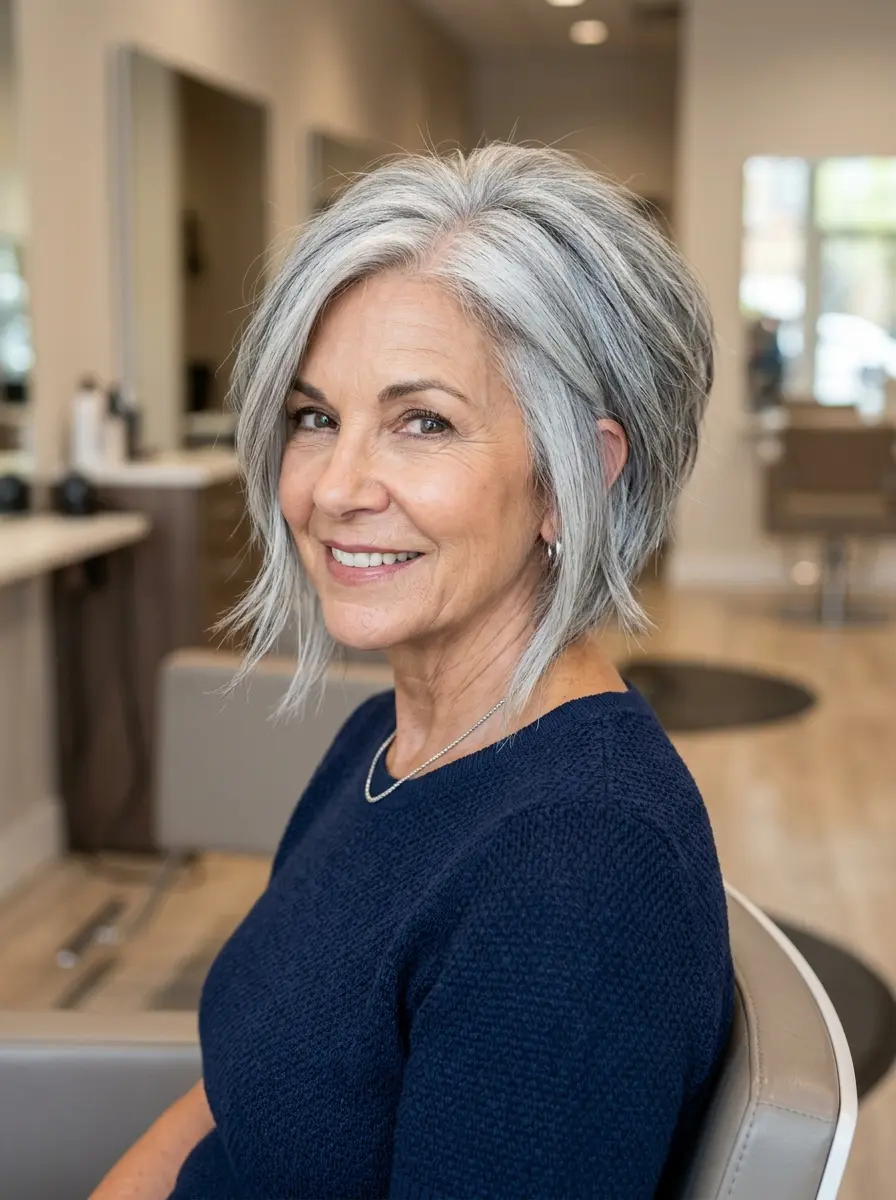 18 Low-Maintenance Choppy Bob Hairstyles for Women Over 60 18 low maintenance choppy bob hairstyles for women ov 494