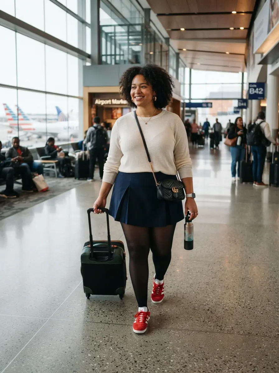 plus size airport outfits for curvy women 271