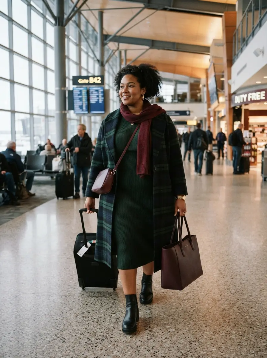 plus size airport outfits for curvy women 279