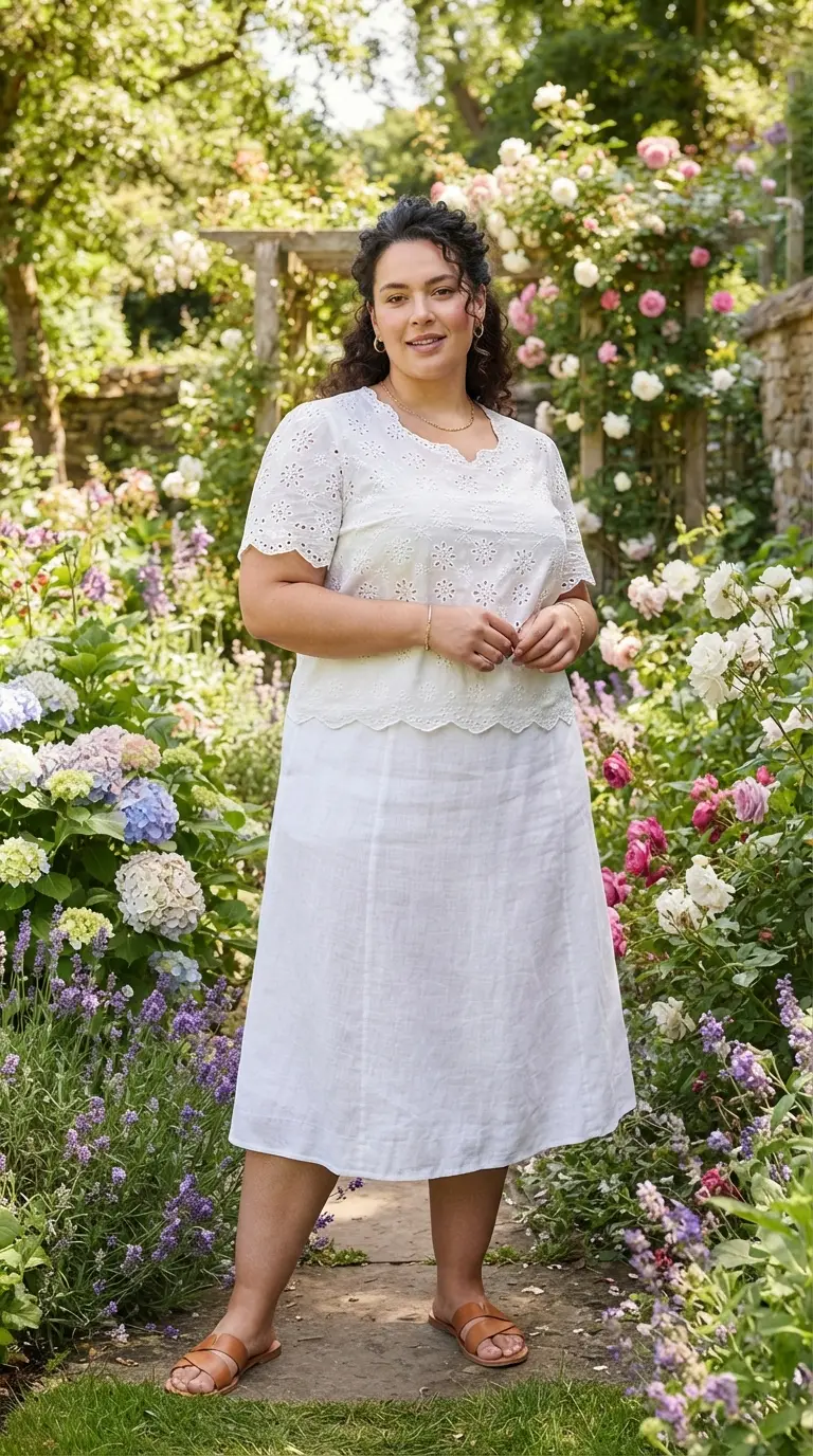 plus size all white outfits 3835