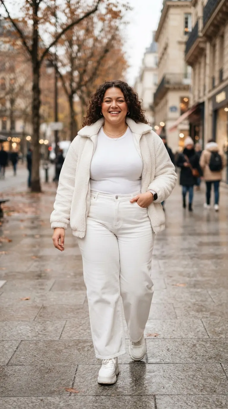 plus size all white outfits 3839