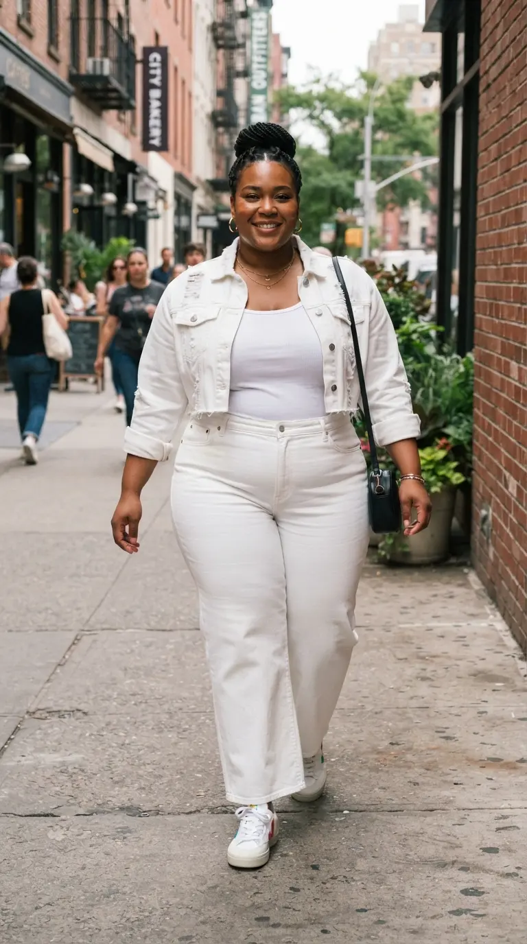 plus size all white outfits 3842