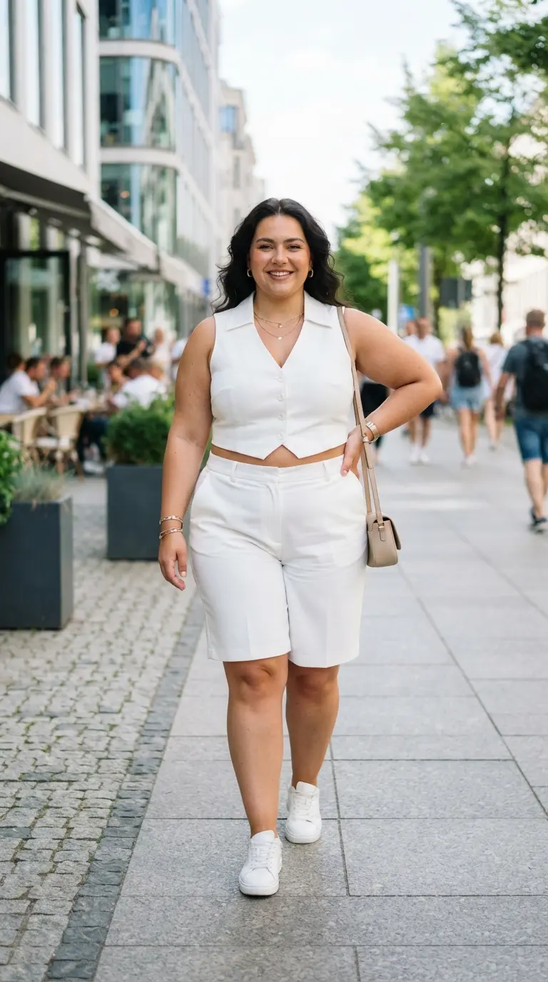 plus size all white outfits 3843