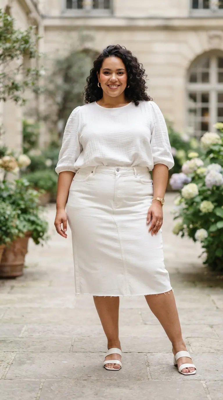 plus size all white outfits 3844