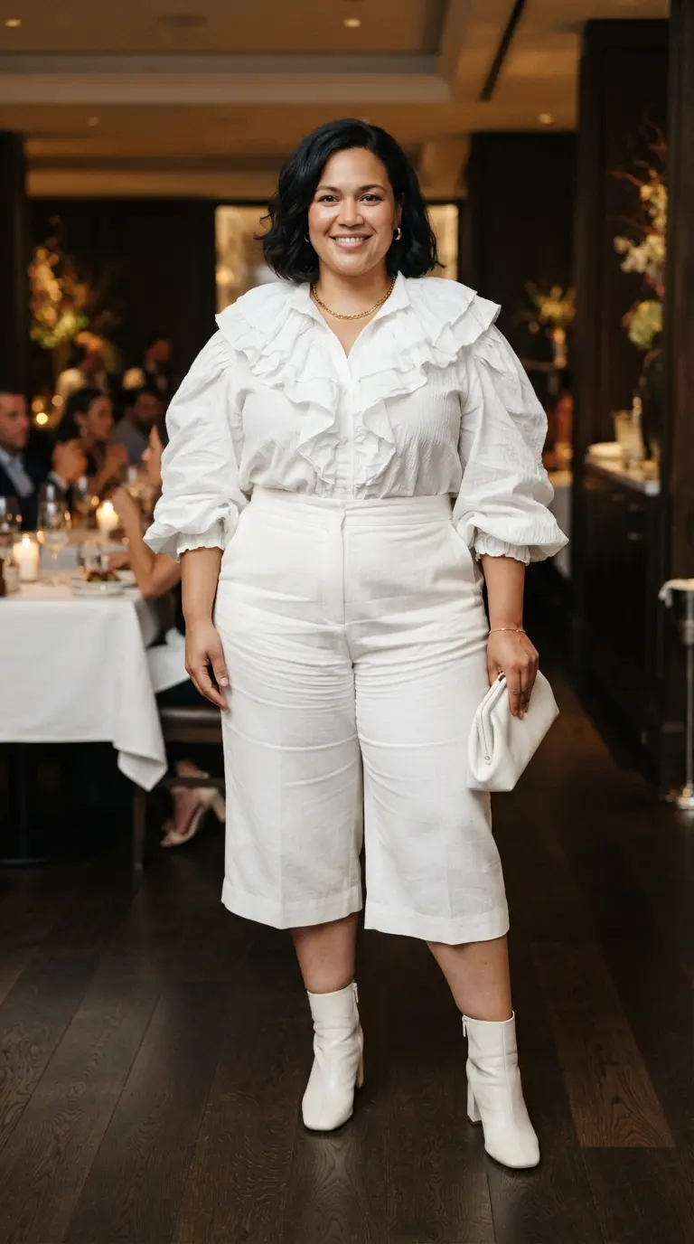 plus size all white outfits 3845